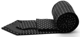 Mens Dads Classic Black Geometric Pattern Business Casual Necktie & Hanky Set UO-4 - FHYINC best men's suits, tuxedos, formal men's wear wholesale