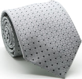 Mens Dads Classic Grey Geometric Pattern Business Casual Necktie & Hanky Set UO-6 - FHYINC best men's suits, tuxedos, formal men's wear wholesale