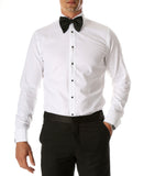 Ferrecci Men's Venice Slim Fit Pique Lay Down Collar Shirt - FHYINC best men's suits, tuxedos, formal men's wear wholesale