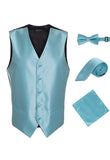Ferrecci Mens 300-3 Turquoise Diamond Vest Set - FHYINC best men's suits, tuxedos, formal men's wear wholesale