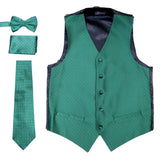 Ferrecci Mens 300 Dark Green Diamond Vest Set - FHYINC best men's suits, tuxedos, formal men's wear wholesale