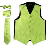 Ferrecci Mens 300-11 Green Diamond Vest Set - FHYINC best men's suits, tuxedos, formal men's wear wholesale