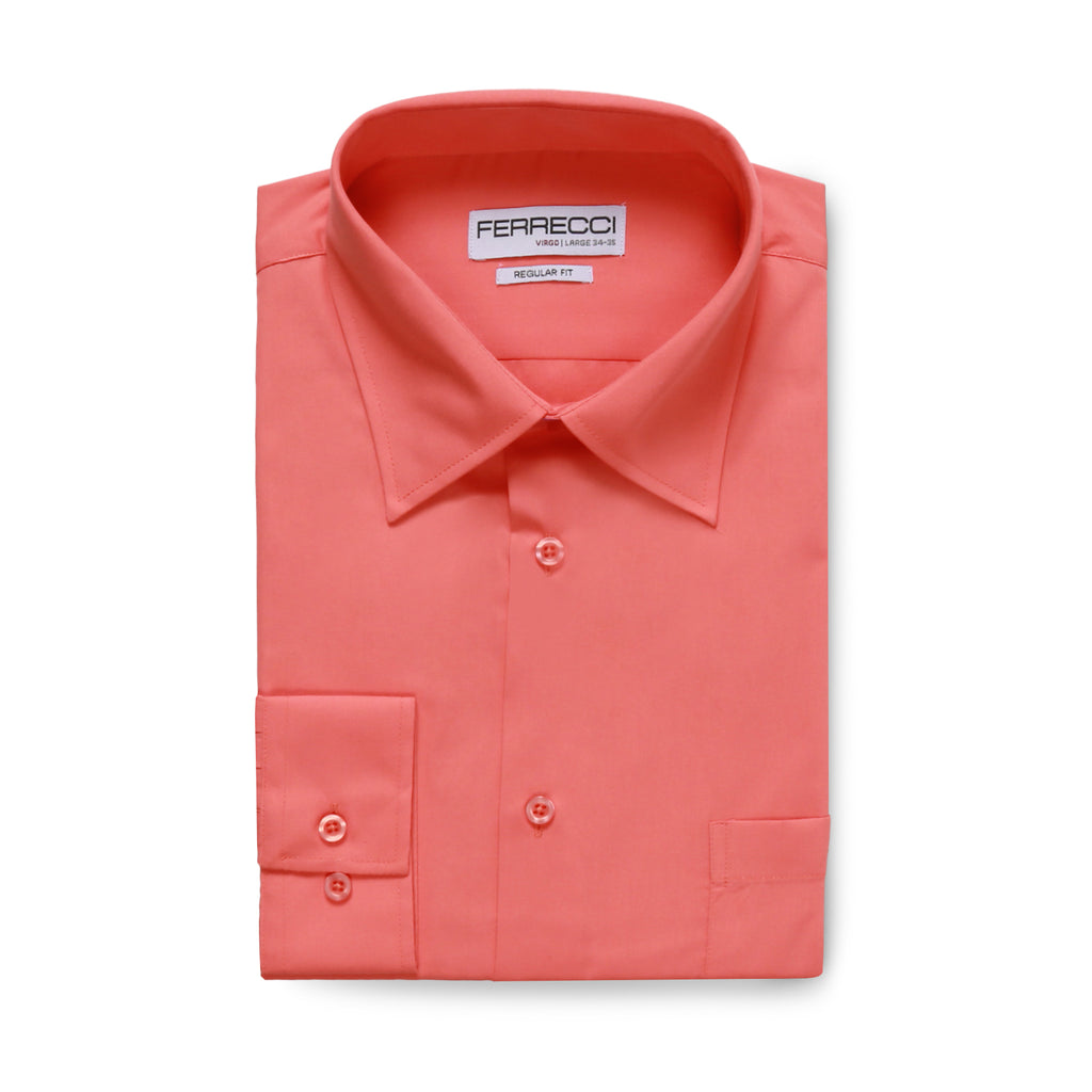 Ferrecci Virgo Coral Regular Fit Dress Shirt - FHYINC best men