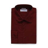 Ferrecci Virgo Burgundy Regular Fit Dress Shirt - FHYINC best men's suits, tuxedos, formal men's wear wholesale