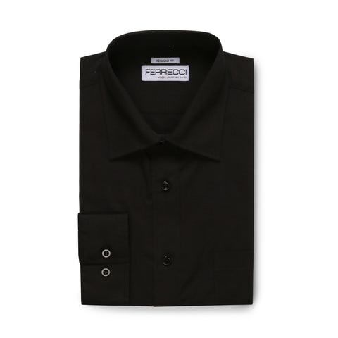 Ferrecci Virgo Black Regular Fit Dress Shirt