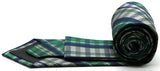 Mens Dads Classic Green Striped Pattern Business Casual Necktie & Hanky Set VO-2 - FHYINC best men's suits, tuxedos, formal men's wear wholesale