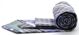 Mens Dads Classic Grey/Purple Striped Pattern Business Casual Necktie & Hanky Set VO-7 - FHYINC best men's suits, tuxedos, formal men's wear wholesale