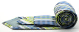 Mens Dads Classic Green Striped Pattern Business Casual Necktie & Hanky Set VO-9 - FHYINC best men's suits, tuxedos, formal men's wear wholesale