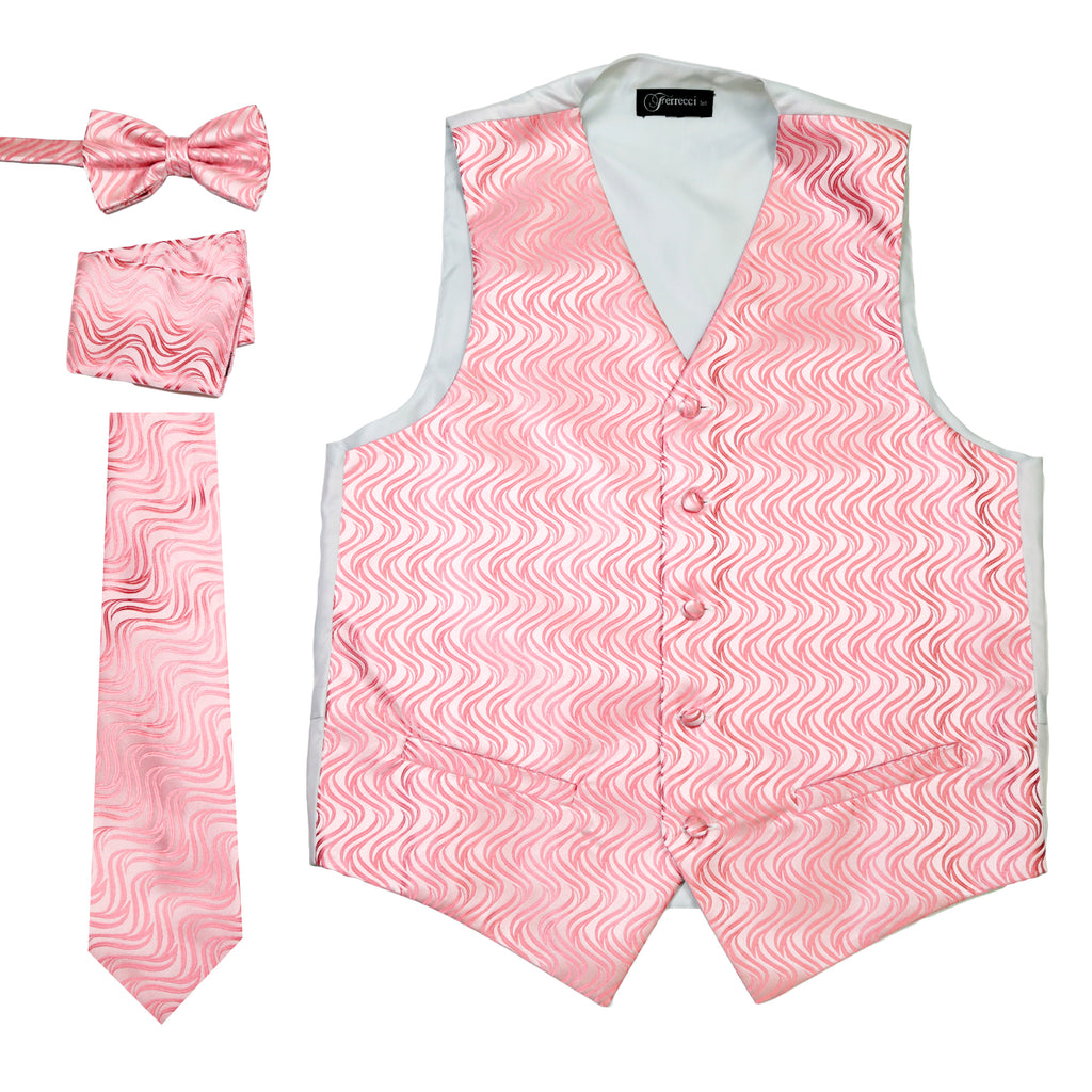 Ferrecci Mens PV150 - Pink Vest Set - FHYINC best men