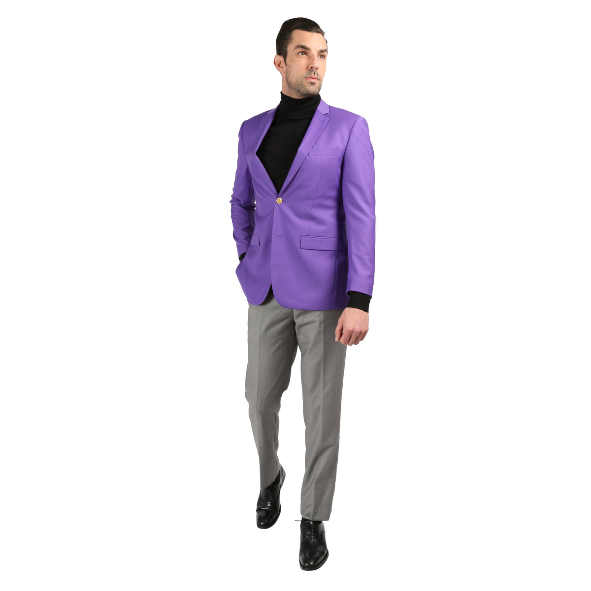 Premium Mens Purple Slim Fit Gold Button Blazer | FERRECCI FHYINC Premium Mens Purple Slim Fit Gold Button Blazer | FERRECCI FHYINC