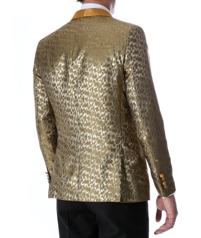 Men's Webber Gold Modern Fit Shawl Collar Tuxedo Blazer