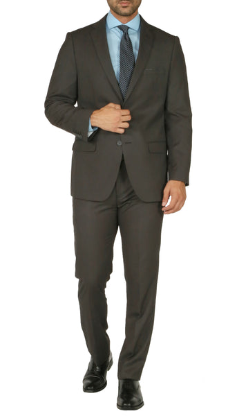 Windsor Charcoal Slim Fit 2pc Suit - FHYINC best men's suits, tuxedos, formal men's wear wholesale