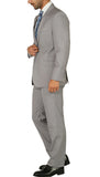 Windsor Light Grey Slim Fit 2pc Suit - FHYINC best men's suits, tuxedos, formal men's wear wholesale