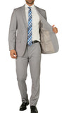 Windsor Light Grey Slim Fit 2pc Suit - FHYINC best men's suits, tuxedos, formal men's wear wholesale