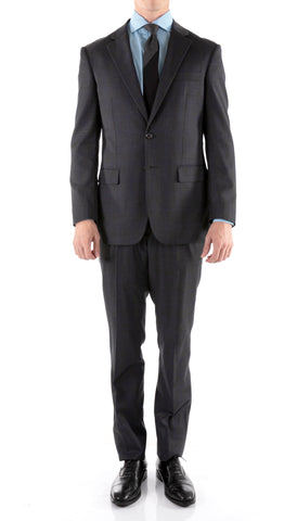 Mason Charcoal Men's Premium 2pc Premium Wool Slim Fit Suit