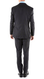 Yves Grey Plaid Check Men's Premium 2pc Premium Wool Slim Fit Suit - FHYINC best men's suits, tuxedos, formal men's wear wholesale