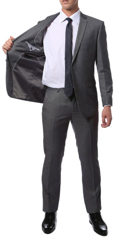 ZNL101 Charcoal Slim Fit Modern Men's 2 pc Suit