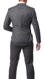 ZNL101 Charcoal Slim Fit Modern Men's 2 pc Suit - FHYINC best men's suits, tuxedos, formal men's wear wholesale