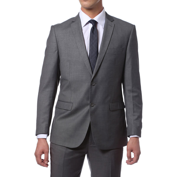 ZNL101 Charcoal Slim Fit Modern Men's 2 pc Suit - FHYINC best men's suits, tuxedos, formal men's wear wholesale