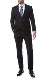 Mens ZNL22S 2pc 2 Button Slim Fit Navy Blue Zonettie Suit - FHYINC best men's suits, tuxedos, formal men's wear wholesale