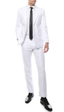 Mens ZNL22S 2pc 2 Button Slim Fit White Zonettie Suit - FHYINC best men's suits, tuxedos, formal men's wear wholesale