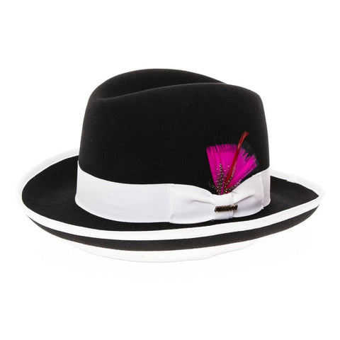 Ferrecci Premium Black And White Godfather Hat