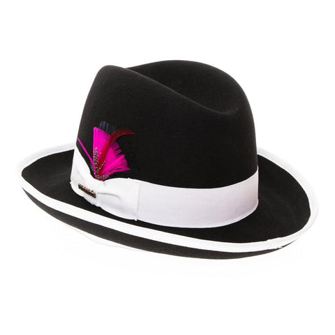 Ferrecci Premium Black And White Godfather Hat
