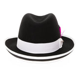 Ferrecci Premium Black And White Godfather Hat - Ferrecci USA 