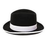 Ferrecci Premium Black And White Godfather Hat - Ferrecci USA 