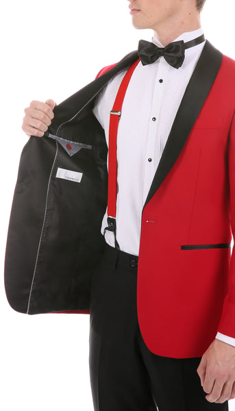 The Reno Mens Red  Shawl Collar 2pc Tuxedo - FHYINC best men's suits, tuxedos, formal men's wear wholesale