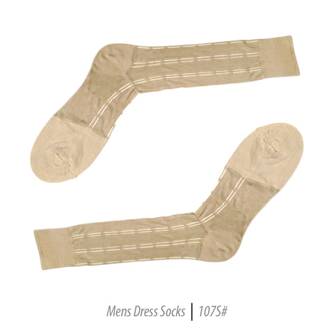 Men's Short Nylon Socks 107S - Kahaki/Bone