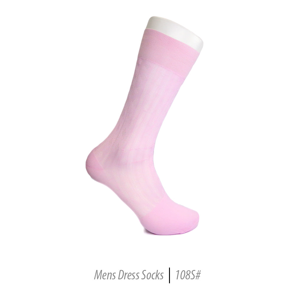 Men's Short Nylon Socks 108S - Pink - FHYINC best men's suits, tuxedos, formal men's wear wholesale