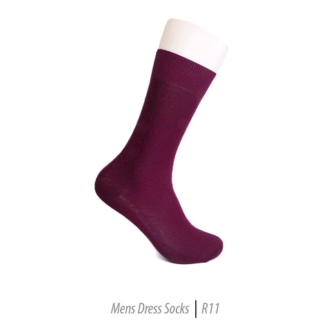 Men's Short Nylon Socks R11 - Burgundy